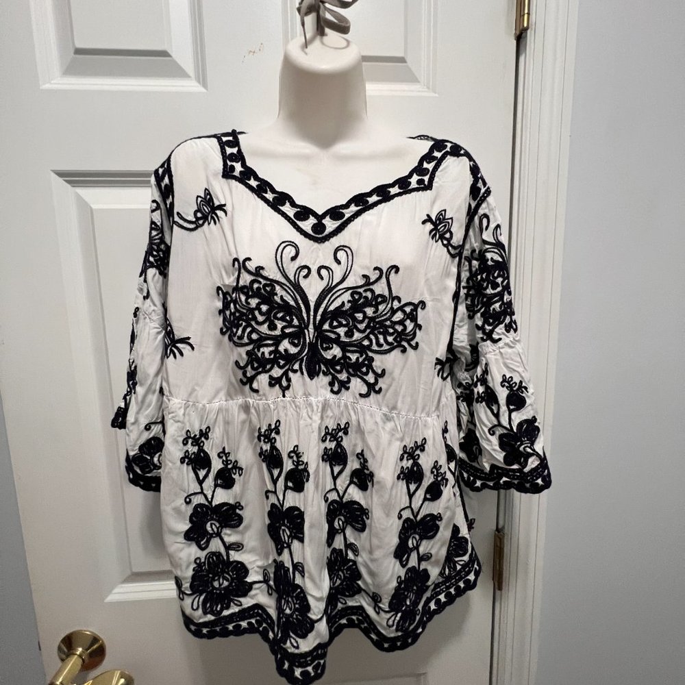 Indigo Poppy XL top